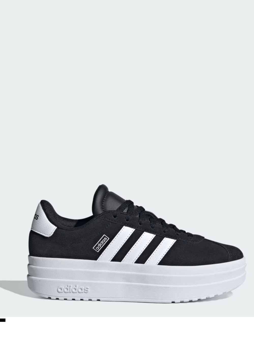 adidas VL Court Bold Black and White Elevated Platform Sneaker